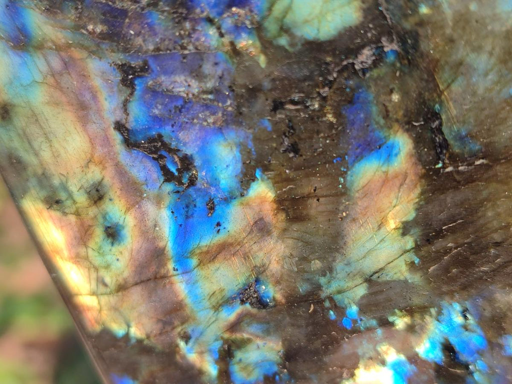 Polished Labradorite Standing Display Pieces x 3 From Madagascar - Toprock Gemstones and Minerals 