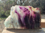 Polished and Natural Watermelon Fluorite Slices x 2 From Uis, Namibia - Toprock Gemstones and Minerals 