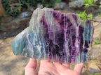 Polished and Natural Watermelon Fluorite Slices x 2 From Uis, Namibia - Toprock Gemstones and Minerals 