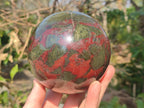 Polished and Natural Large Bastite Dragonsblood Stone Sphere x 1 From Tshipise, South Africa - Toprock Gemstones and Minerals 