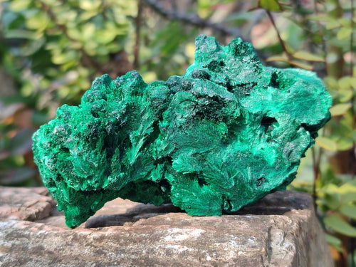 Natural Silky Malachite Specimens x 6 From Kasompe, Congo - Toprock Gemstones and Minerals 