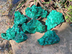Natural Silky Malachite Specimens x 6 From Kasompe, Congo - Toprock Gemstones and Minerals 
