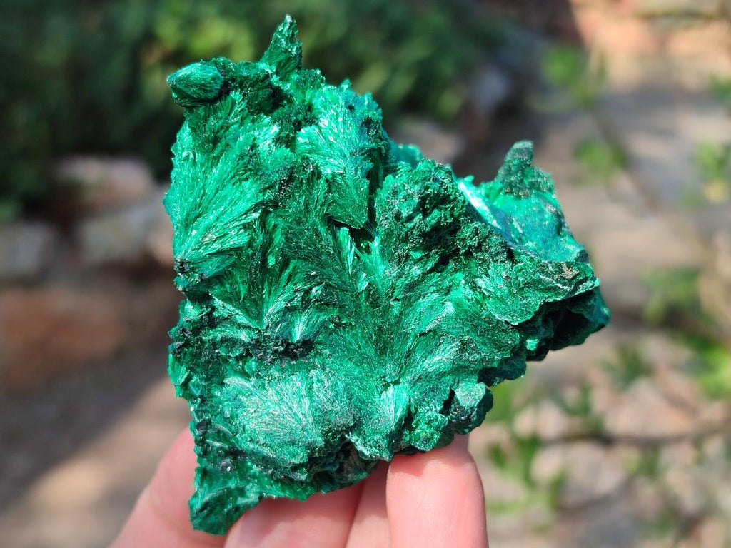 Natural Silky Malachite Specimens x 6 From Kasompe, Congo - Toprock Gemstones and Minerals 
