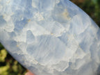 Polished Blue Calcite Standing Display Pieces x 2 From Madagascar - Toprock Gemstones and Minerals 