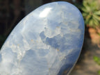 Polished Blue Calcite Standing Display Pieces x 2 From Madagascar - Toprock Gemstones and Minerals 