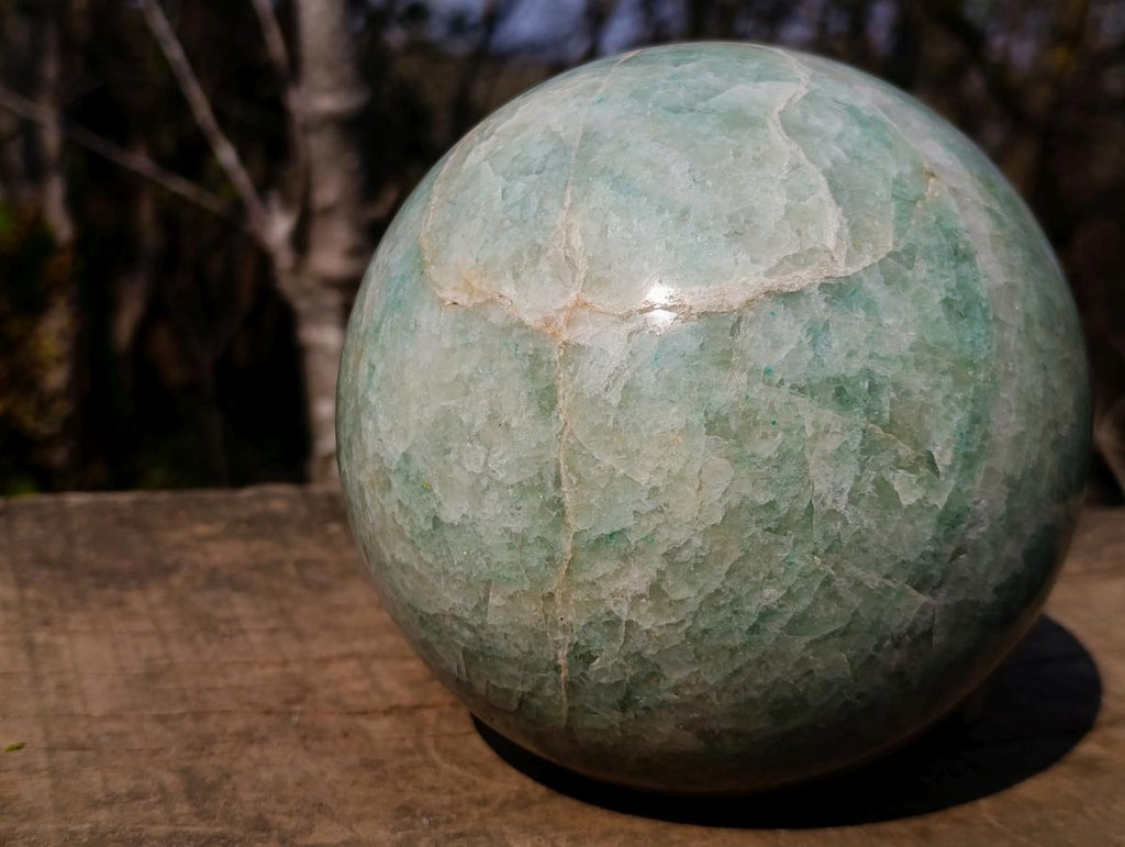 Polished XL Amazonite Sphere x 1 From South Africa - Toprock Gemstones and Minerals 
