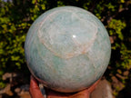 Polished XL Amazonite Sphere x 1 From South Africa - Toprock Gemstones and Minerals 