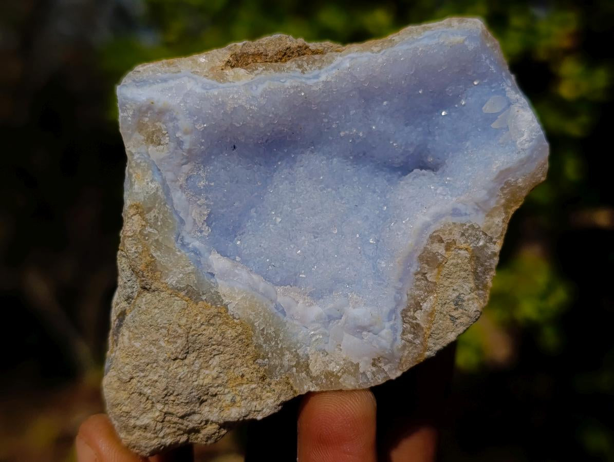 Natural Blue Lace Agate Geode Specimens x 12 From Nsanje, Malawi - Toprock Gemstones and Minerals 