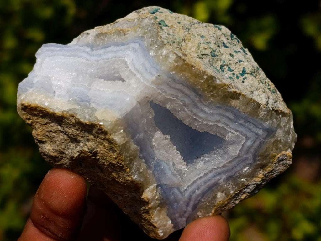 Natural Blue Lace Agate Geode Specimens x 12 From Nsanje, Malawi - Toprock Gemstones and Minerals 