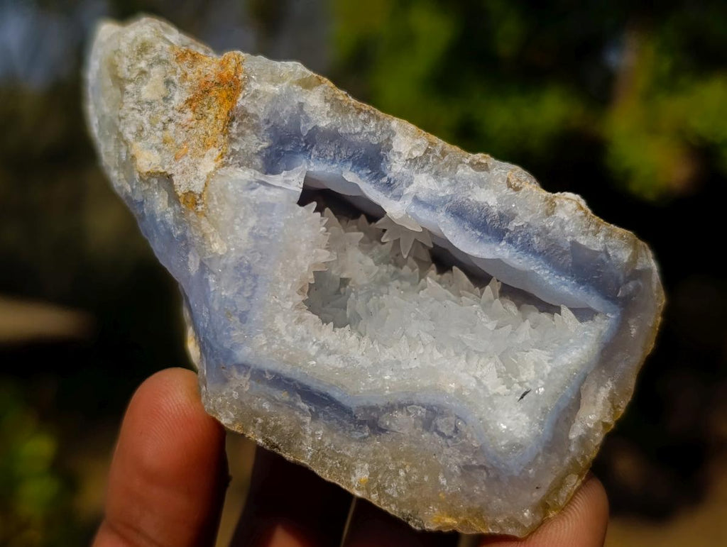 Natural Blue Lace Agate Geode Specimens x 12 From Nsanje, Malawi - Toprock Gemstones and Minerals 