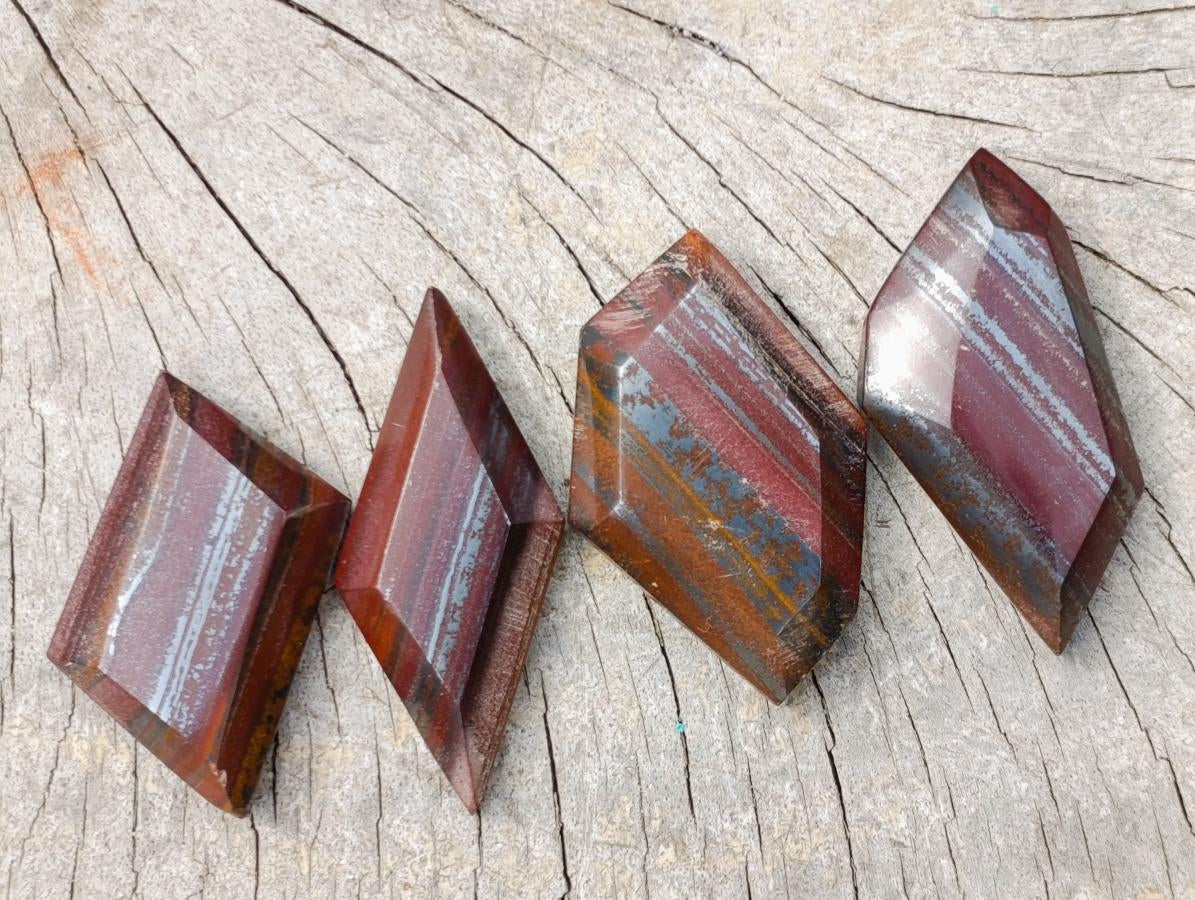 Polished Banded Tiger Iron Jewellery Free Forms x 24 From South Africa - Toprock Gemstones and Minerals 