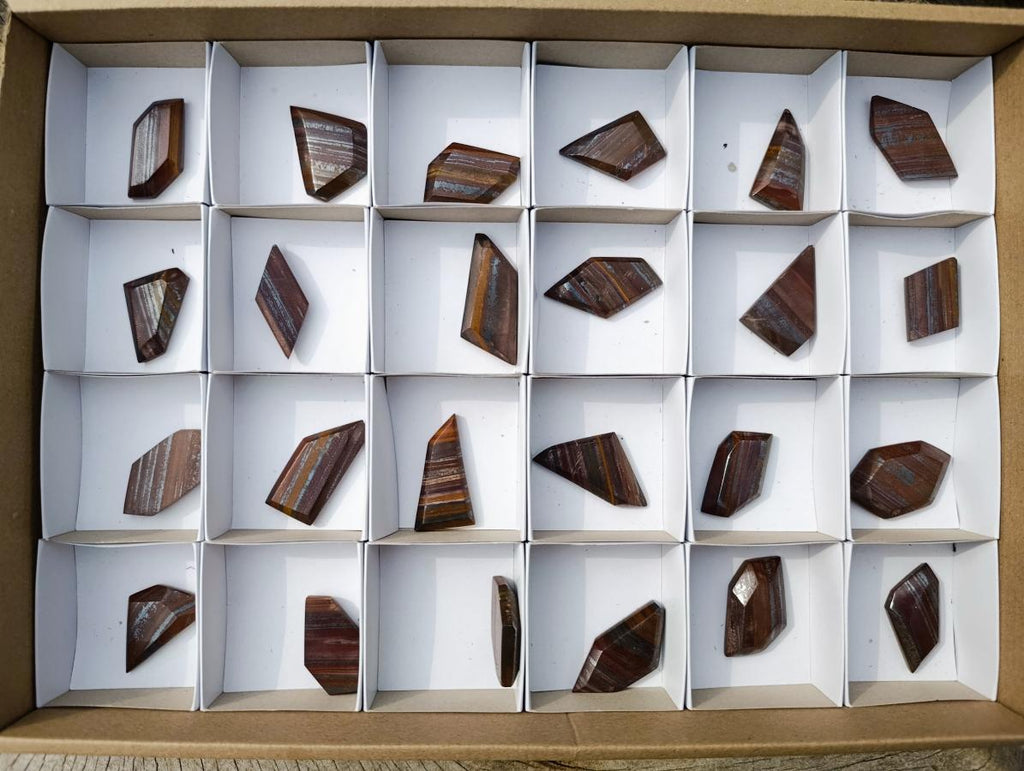 Polished Banded Tiger Iron Jewellery Free Forms x 24 From South Africa - Toprock Gemstones and Minerals 