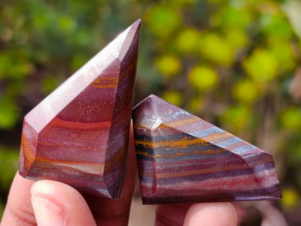 Polished Banded Tiger Iron Jewellery Free Forms x 24 From South Africa - Toprock Gemstones and Minerals 