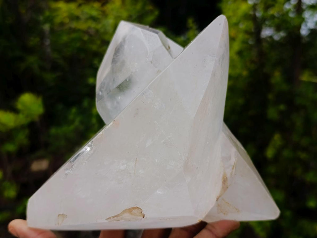 Polished Girasol Quartz Crystals x 2 From Ambatondrazaka, Madagascar - Toprock Gemstones and Minerals 