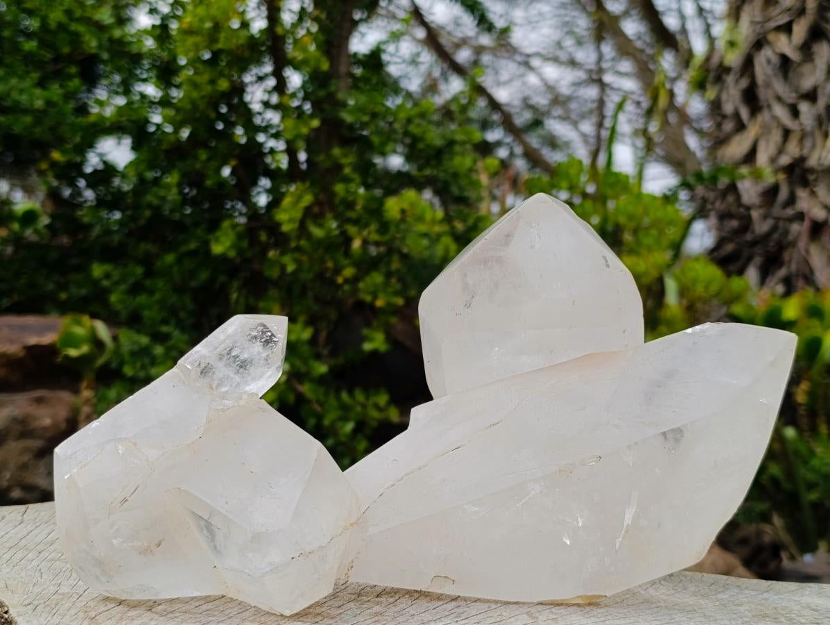 Polished Girasol Quartz Crystals x 2 From Ambatondrazaka, Madagascar - Toprock Gemstones and Minerals 
