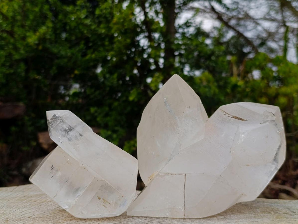 Polished Girasol Quartz Crystals x 2 From Ambatondrazaka, Madagascar - Toprock Gemstones and Minerals 