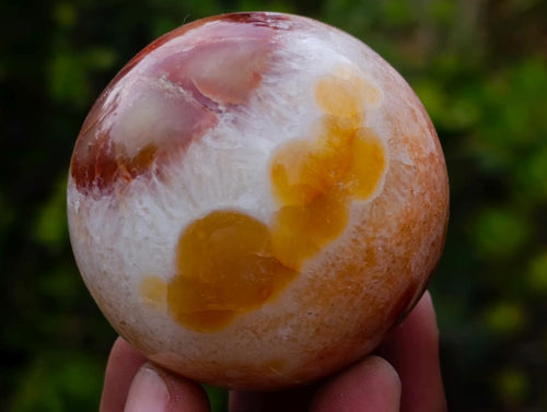 Polished Carnelian Agate Gemstone Spheres x 6 From Madagascar - Toprock Gemstones and Minerals 