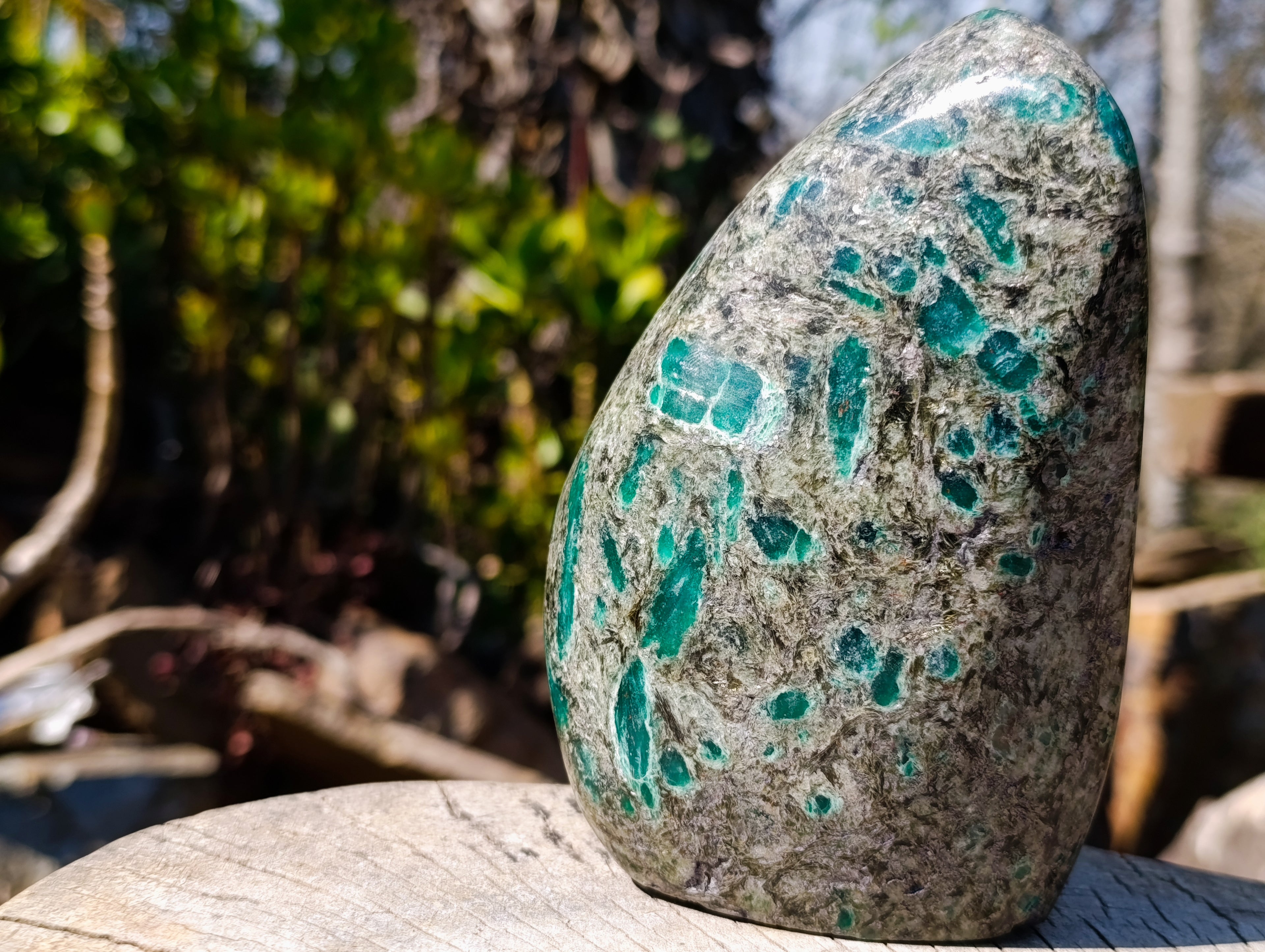 Polished Emerald Mica 'Mutokolite' Standing Display Pieces x 3 From Mutoko, Zimbabwe - Toprock Gemstones and Minerals 