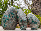 Polished Emerald Mica 'Mutokolite' Standing Display Pieces x 3 From Mutoko, Zimbabwe - Toprock Gemstones and Minerals 