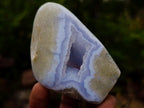 Polished Blue Lace Agate Standing Display Pieces x 6 From Nsanje, Malawi - Toprock Gemstones and Minerals 