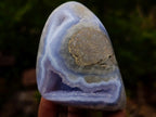Polished Blue Lace Agate Standing Display Pieces x 6 From Nsanje, Malawi - Toprock Gemstones and Minerals 
