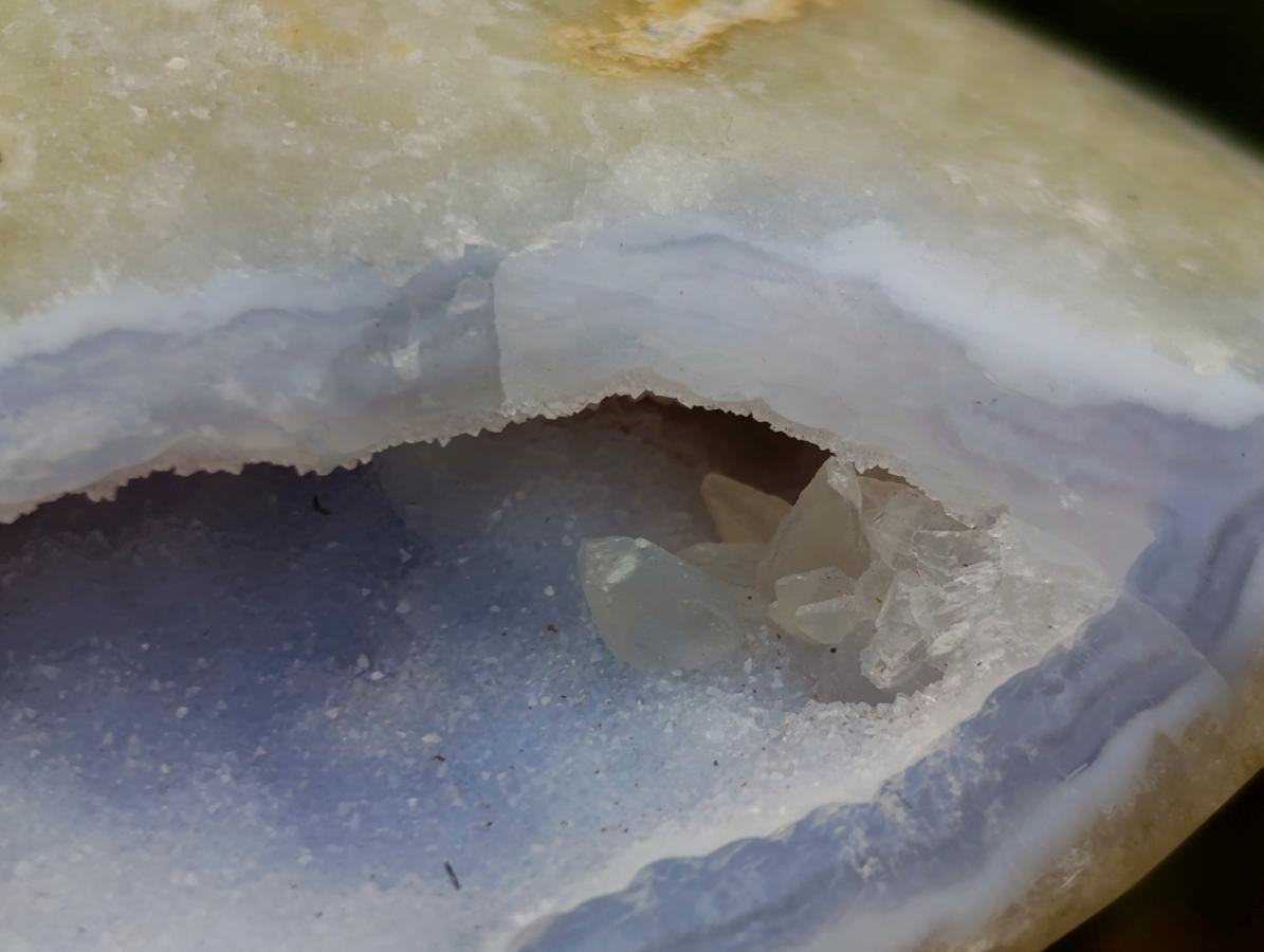 Polished Blue Lace Agate Standing Display Pieces x 6 From Nsanje, Malawi - Toprock Gemstones and Minerals 