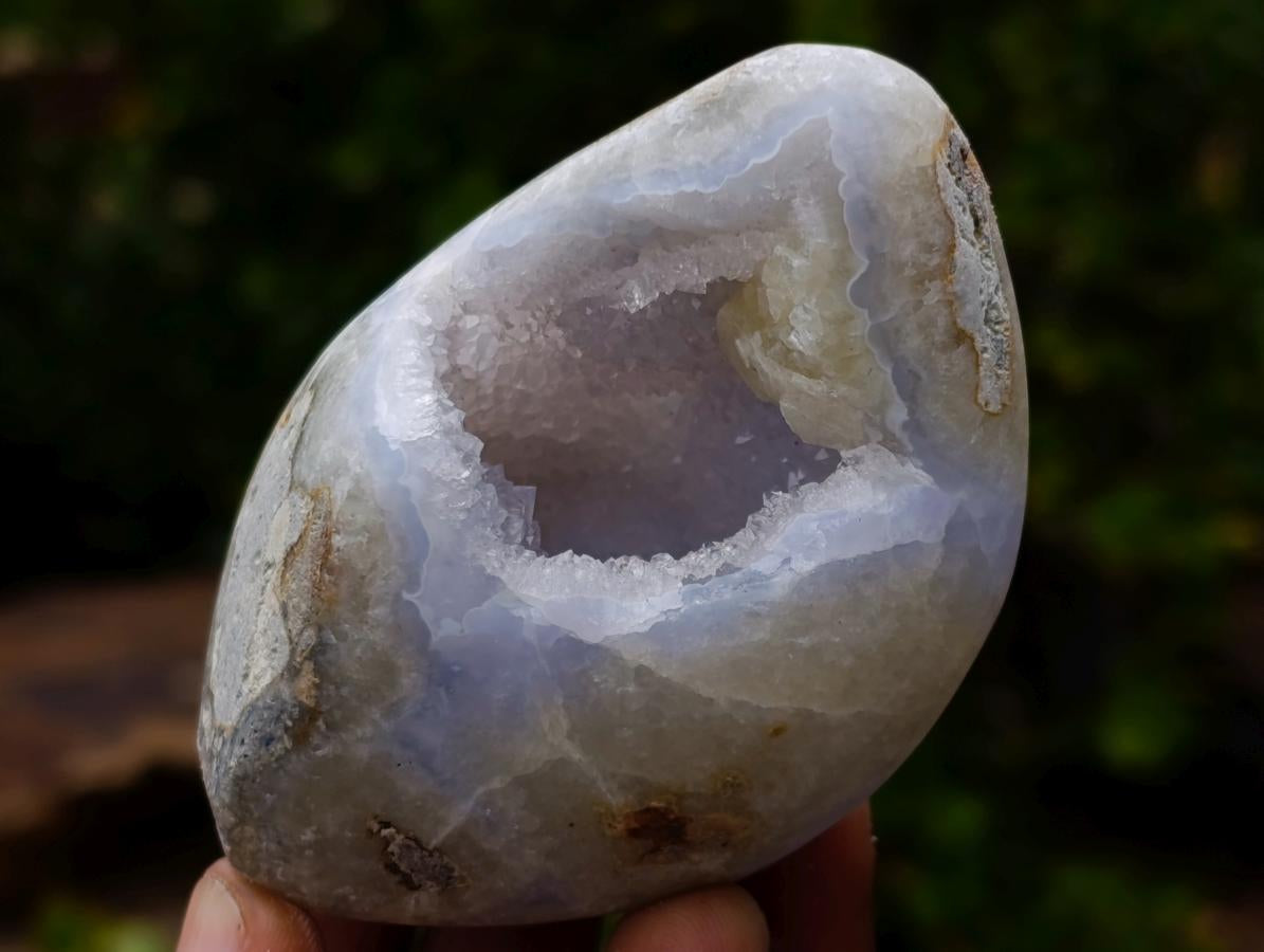 Polished Blue Lace Agate Standing Display Pieces x 6 From Nsanje, Malawi - Toprock Gemstones and Minerals 