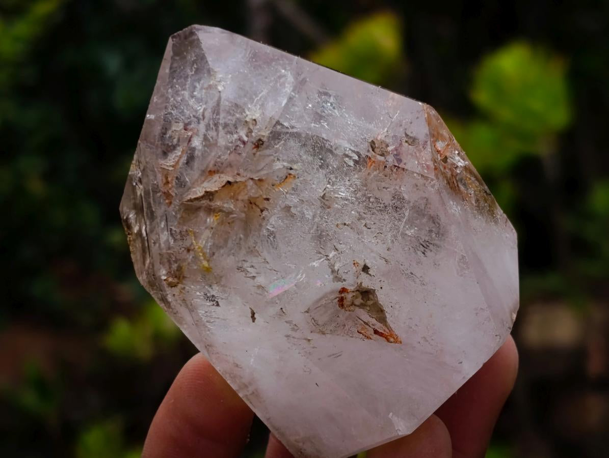 Polished Smokey Window Quartz Double Terminated Crystals and Crystals x 6 From Akansobe, Madagascar - Toprock Gemstones and Minerals 