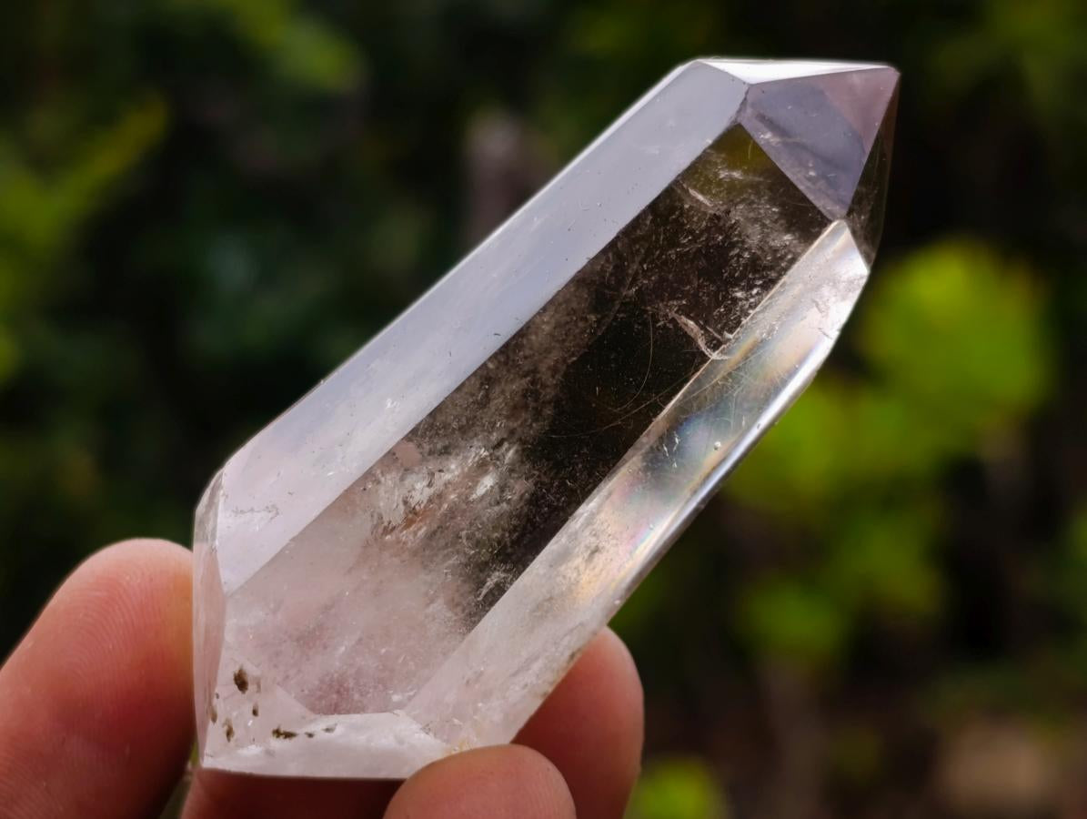 Polished Smokey Window Quartz Double Terminated Crystals and Crystals x 6 From Akansobe, Madagascar - Toprock Gemstones and Minerals 