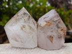Polished Smokey Window Quartz Double Terminated Crystals and Crystals x 6 From Akansobe, Madagascar - Toprock Gemstones and Minerals 