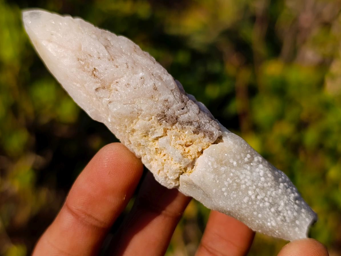 Natural Drusy Quartz Coated "Cock Spur" Calcite Crystals x 24 From Albert's Mountain, Lesotho - Toprock Gemstones and Minerals 