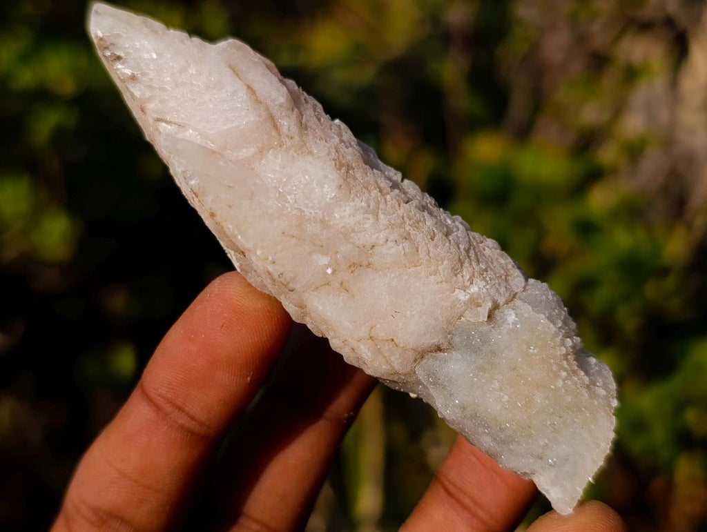 Natural Drusy Quartz Coated "Cock Spur" Calcite Crystals x 24 From Albert's Mountain, Lesotho - Toprock Gemstones and Minerals 