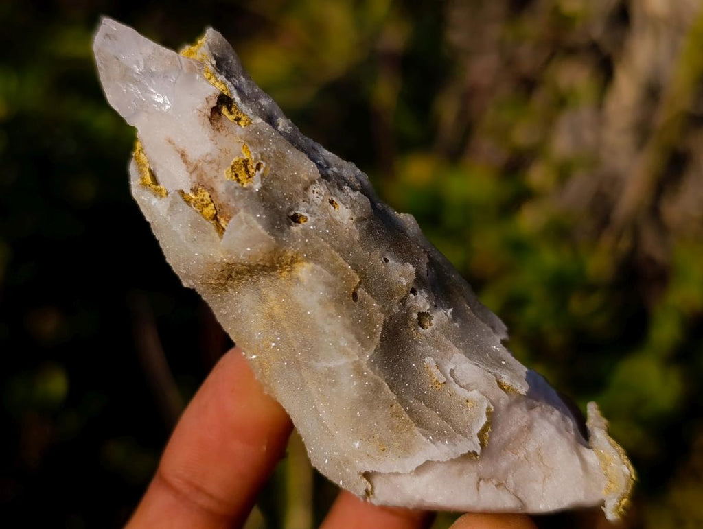 Natural Drusy Quartz Coated "Cock Spur" Calcite Crystals x 24 From Albert's Mountain, Lesotho - Toprock Gemstones and Minerals 