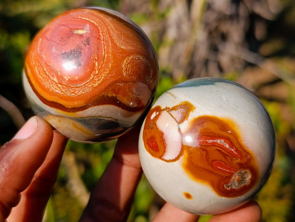 Polished Polychrome Jasper Spheres x 24 From Androka, Madagascar - Toprock Gemstones and Minerals 