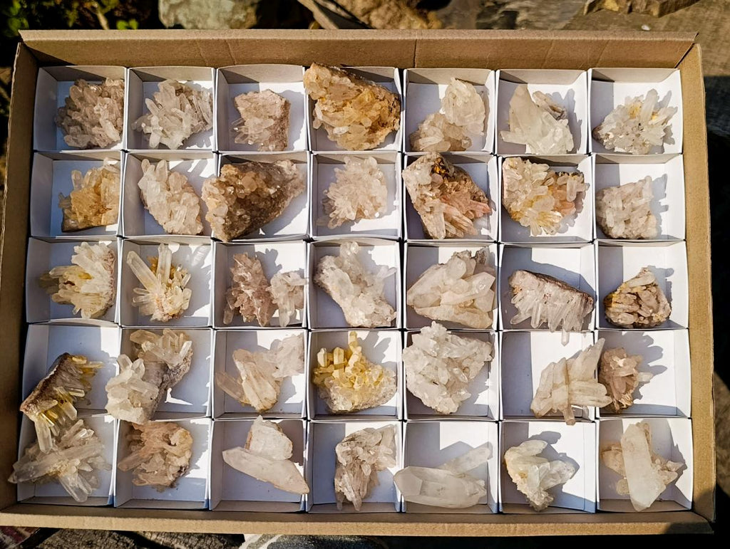 Natural Malagasy Quartz Clusters x 35 From Madagascar - Toprock Gemstones and Minerals 