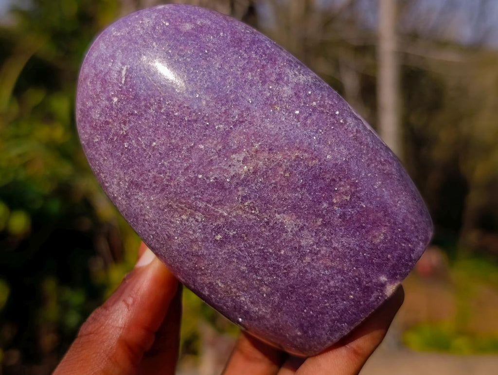 Polished Lepidolite Standing Display Pieces x 3 From Ambatondrazaka, Madagascar - Toprock Gemstones and Minerals 