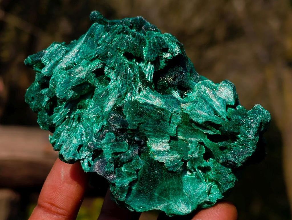 Natural Silky Malachite Specimens x 6 From Kasompe, Congo - Toprock Gemstones and Minerals 