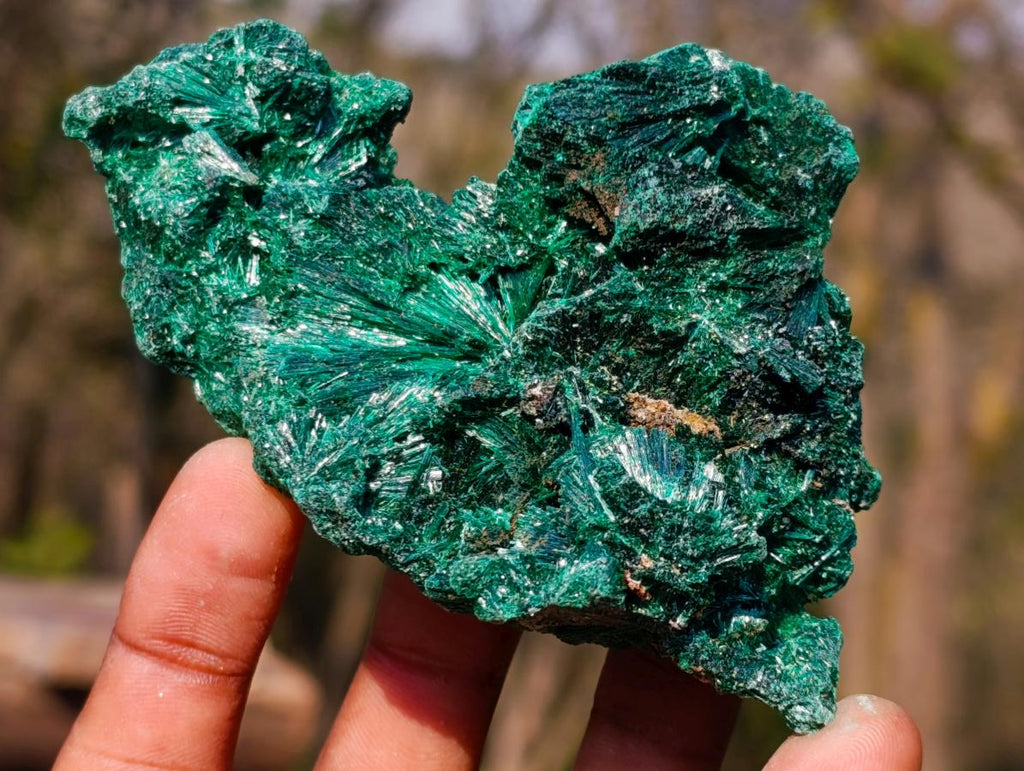 Natural Silky Malachite Specimens x 6 From Kasompe, Congo - Toprock Gemstones and Minerals 