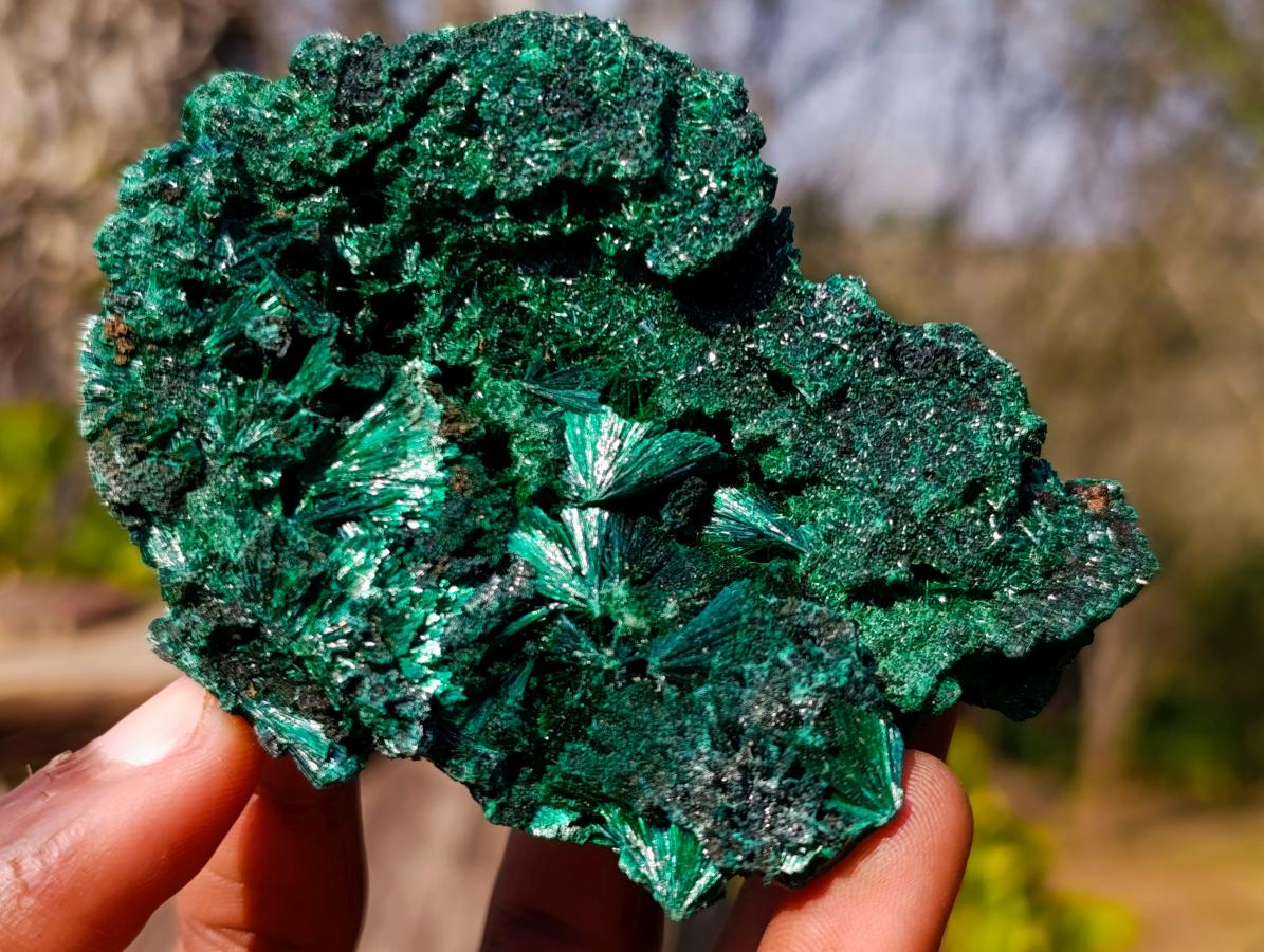 Natural Silky Malachite Specimens x 6 From Kasompe, Congo - Toprock Gemstones and Minerals 