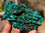 Natural Silky Malachite Specimens x 6 From Kasompe, Congo - Toprock Gemstones and Minerals 