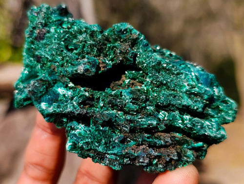 Natural Silky Malachite Specimens x 6 From Kasompe, Congo - Toprock Gemstones and Minerals 