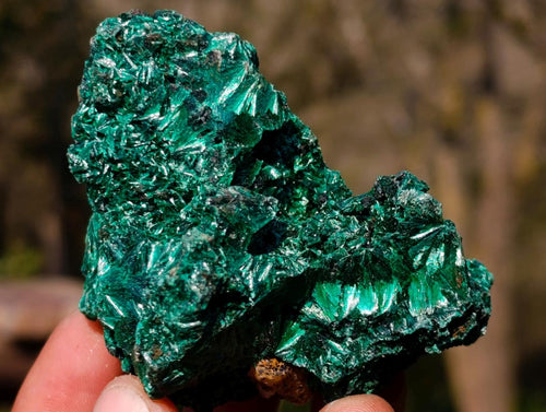 Natural Silky Malachite Specimens x 6 From Kasompe, Congo - Toprock Gemstones and Minerals 