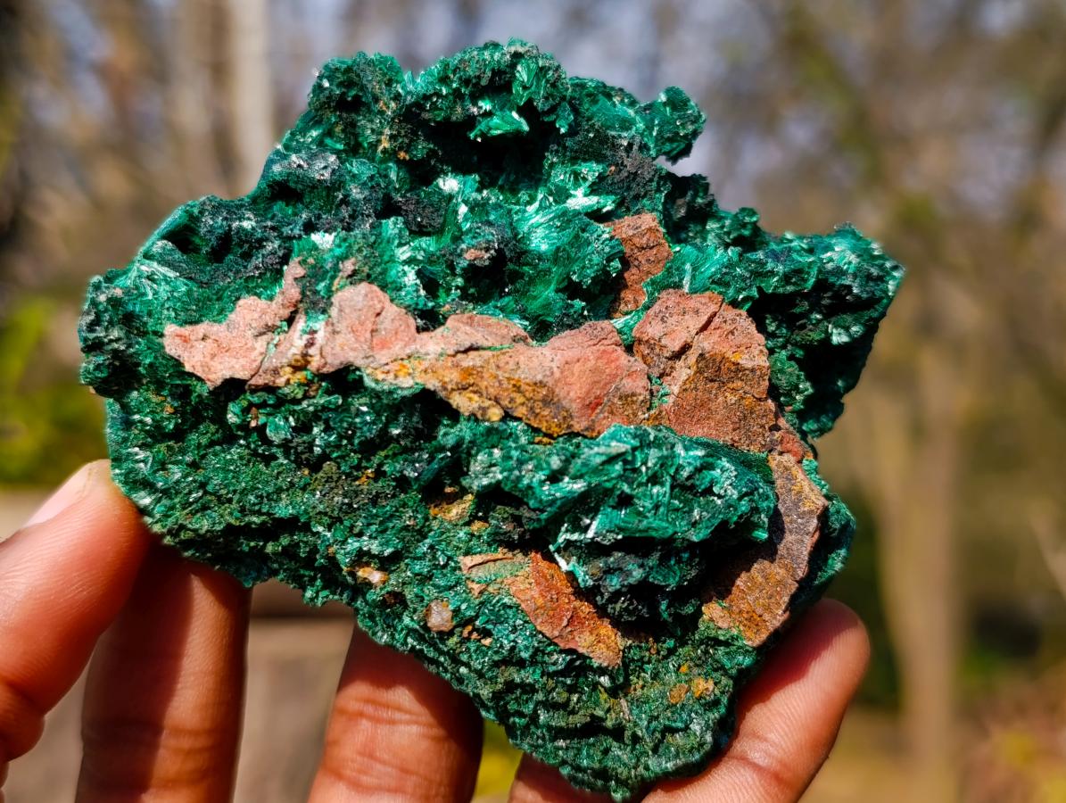 Natural Silky Malachite Specimens x 6 From Kasompe, Congo - Toprock Gemstones and Minerals 