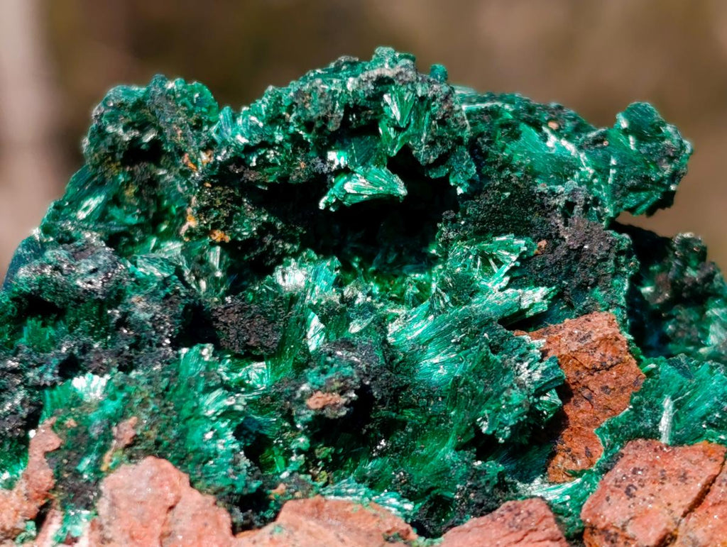 Natural Silky Malachite Specimens x 6 From Kasompe, Congo - Toprock Gemstones and Minerals 