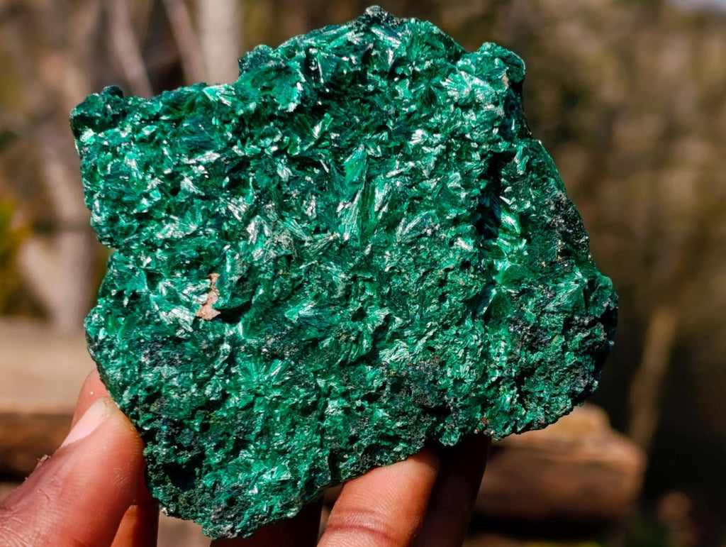 Natural Silky Malachite Specimens x 6 From Kasompe, Congo - Toprock Gemstones and Minerals 