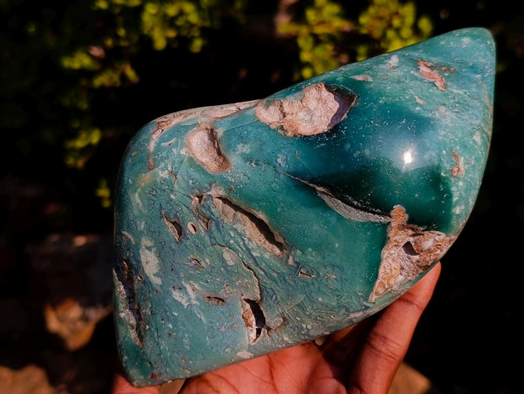 Polished and Natural Large Great Dyke Mtorolite Chrysoprase Free Form x 1 From Great Dyke Mountain Range, Zimbabwe - Toprock Gemstones and Minerals 