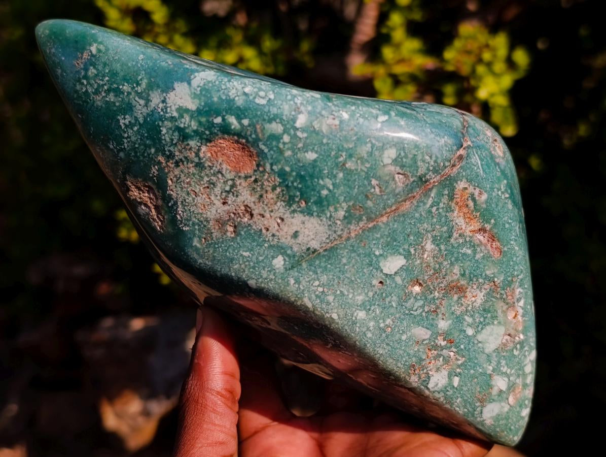 Polished and Natural Large Great Dyke Mtorolite Chrysoprase Free Form x 1 From Great Dyke Mountain Range, Zimbabwe - Toprock Gemstones and Minerals 