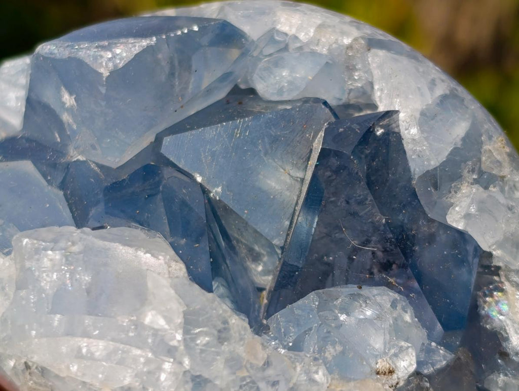 Polished and Natural Blue Celestite Free Forms x 6 From Sakoany, Madagascar - Toprock Gemstones and Minerals 