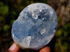 Polished and Natural Blue Celestite Free Forms x 6 From Sakoany, Madagascar - Toprock Gemstones and Minerals 
