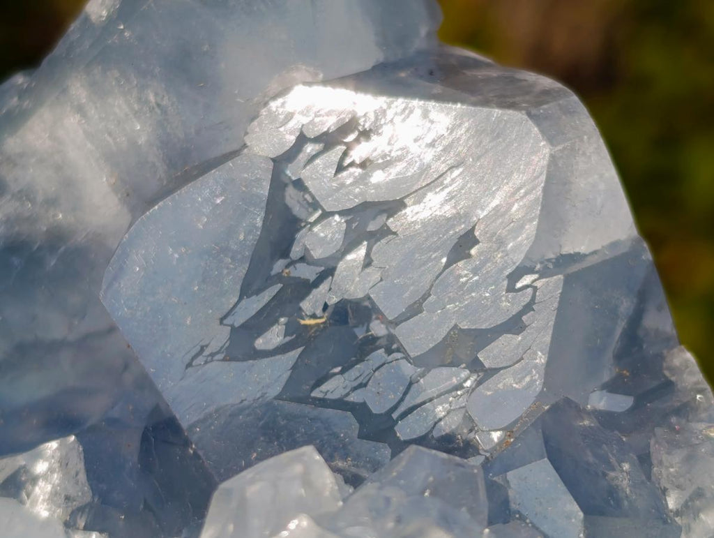 Polished and Natural Blue Celestite Free Forms x 6 From Sakoany, Madagascar - Toprock Gemstones and Minerals 